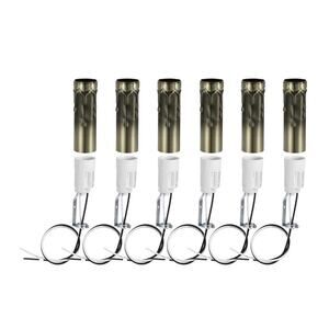 Uxcell E14 Candelabra Candle Holder with Wire 3 Inch Tall Bronze 6 Piece S1